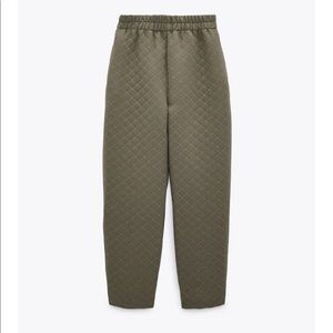 NWT Zara Quilted Slouchy Pants